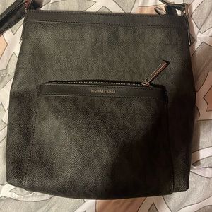 NWOT Michael Kors, black and silver signature, Morgan Crossbody bag